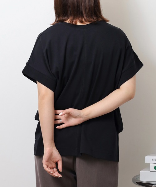 hunch(ハンチ)の「hunch 紫外線で色が変わる。文字ロゴプリント ボクシーシルエット Tシャツ(Tシャツ/カットソー・レディース・グレイッシュベージュ/レモンイエロー/ブラック/ホワイト・FREE)」の13枚目の写真
