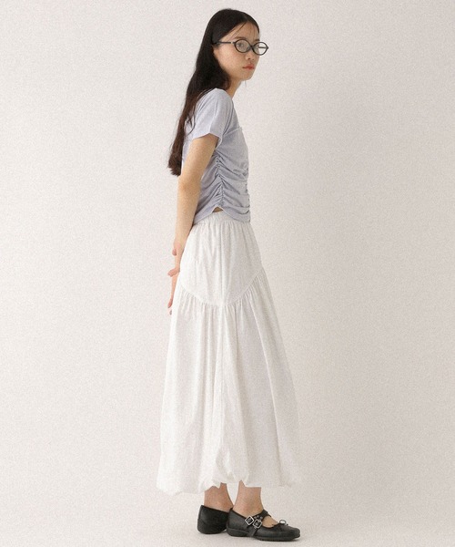 Heather（ヘザー）の「フロントギャザーTEE　497307（Tシャツ/カットソー・レディース・グレー/オフホワイト/ブルー・FREE）」の22枚目の写真