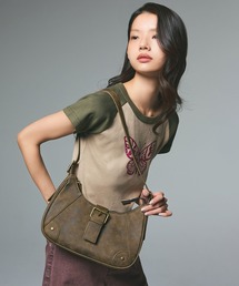 X-girl(GbNXK[)DISTRESSED FAUX LEATHER BELT HAND BAG(nhobO)