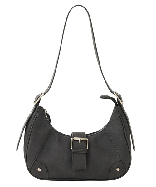 X-girl（エックスガール）の「DISTRESSED FAUX LEATHER BELT HAND BAG（ハンドバッグ・レディース・ブラック/ブラウン・ONE SIZE）」の3枚目の写真