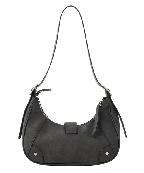 X-girl（エックスガール）の「DISTRESSED FAUX LEATHER BELT HAND BAG（ハンドバッグ・レディース・ブラック/ブラウン・ONE SIZE）」の5枚目の写真