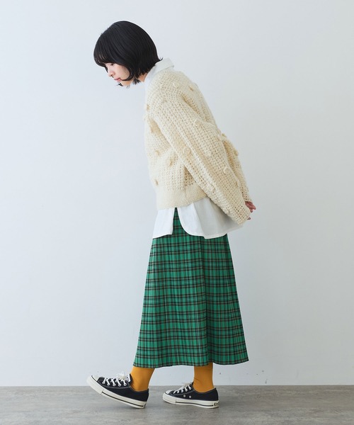 bulle de savon（ビュルデサボン）の「ネパールハンドニット おはなカーディガン（カーディガン/ボレロ・レディース・ホワイト・FREE）」の16枚目の写真