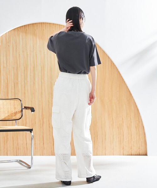 coen（コーエン）の「【スザンヌさんコラボ】Suuエンブロレースカーゴパンツ（カーゴパンツ・レディース・ブラック/オフホワイト・L/M）」の13枚目の写真