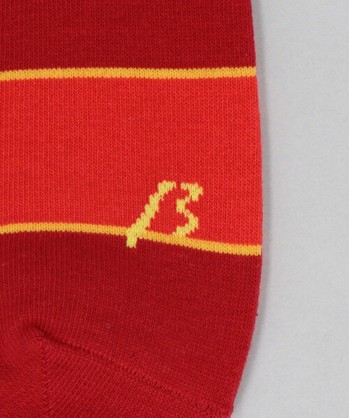 β MEN（ベータメン）の「アシンメトリーボーダー クルーソックス（ソックス/靴下・メンズ・ライトグレー/レッド/ブラック/ネイビー/グリーン・27.0cm）」の12枚目の写真