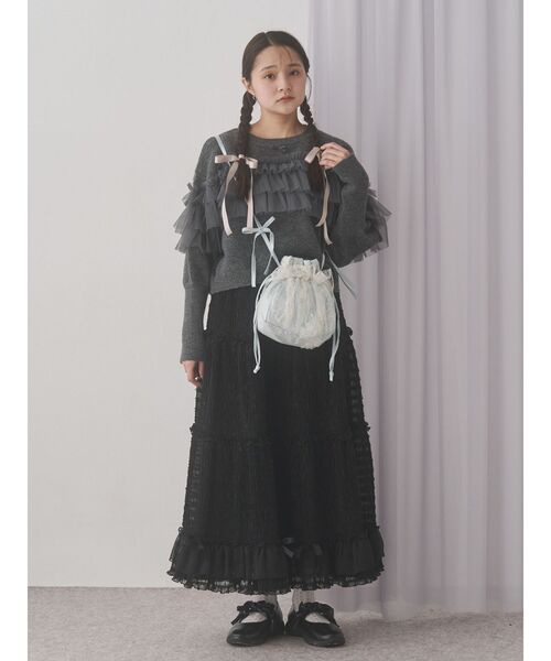 merry jenny(メリージェニー)の「Butterfly チュールポシェット(ショルダーバッグ・レディース・ピンク/ブルー/アイボリー・FREE)」の5枚目の写真