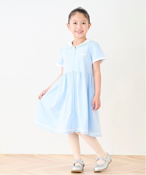 バレエ】前開きセーラー半袖ワンピース（ワンピース）｜mezzo