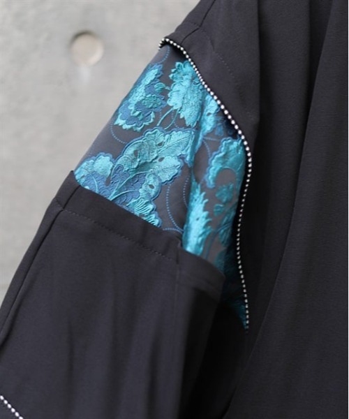 REZEN タッセル付狩衣切替羽織 ターコイズブルー M REZEN（リゼン）の「タッセル付狩衣切替羽織（その他アウター