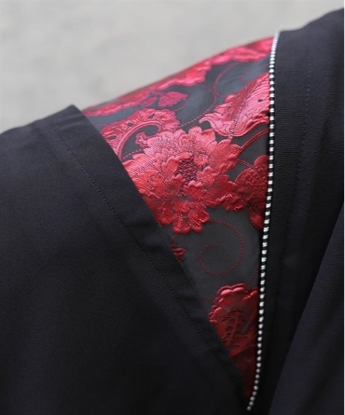 REZEN タッセル付狩衣切替羽織 ターコイズブルー M REZEN コート ジャケット タッセル付狩衣切替羽織 メンズ