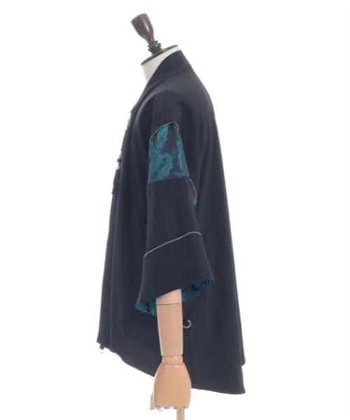 REZEN タッセル付狩衣切替羽織 ターコイズブルー M REZEN コート ジャケット タッセル付狩衣切替羽織 メンズ