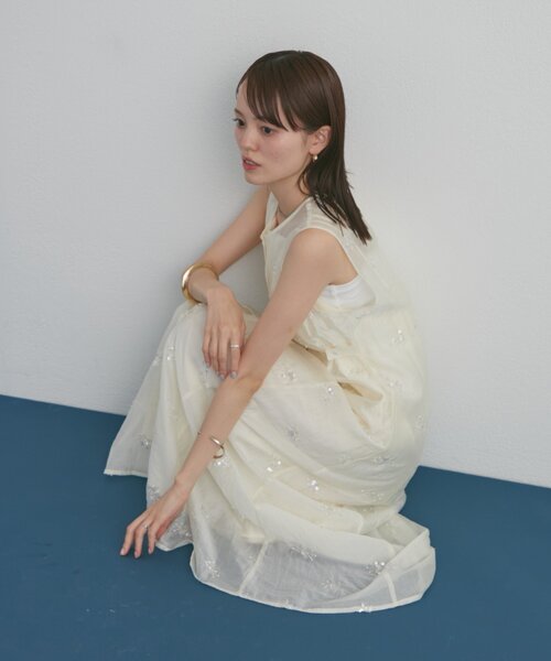 【美品】ビジューワンピース mystic（ミスティック）の「【森川企画】シアービジュー
