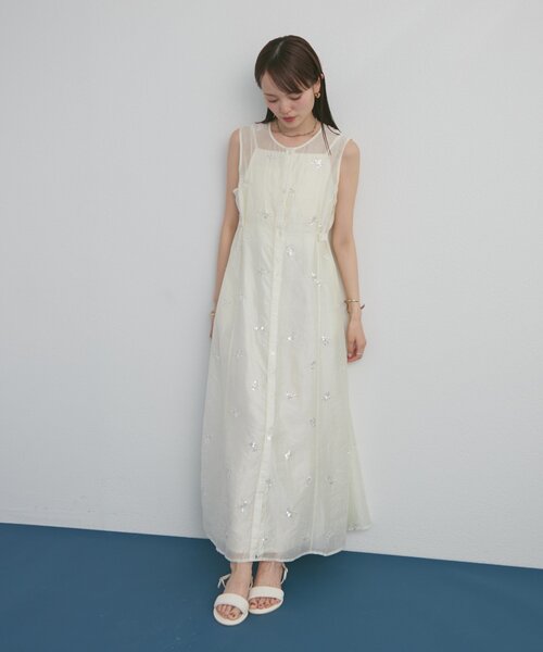 mystic（ミスティック）の「【森川企画】シアービジューワンピース（ワンピース・レディース・ネイビー/アイボリー・0/1/2）」の15枚目の写真