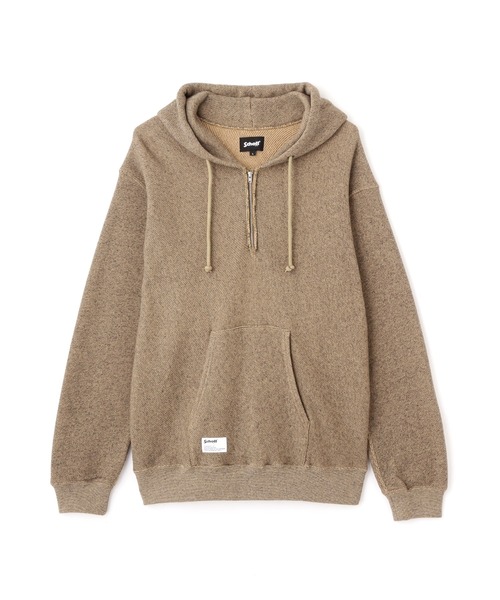 Schott（ショット）の「Schott/ショット/SALT AND PEPPER HALF ZIP HOODED SWEAT/ソルトアンドペッパー ハーフジップ パーカー（パーカー・メンズ・ベージュ/チャコールグレー・M/L/XL/2XL）」の15枚目の写真