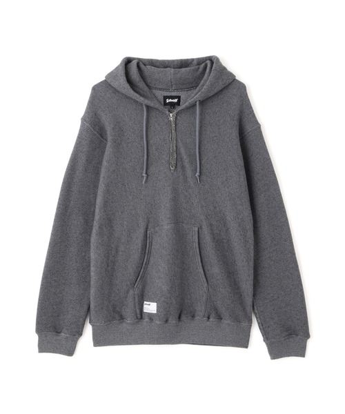 Schott（ショット）の「Schott/ショット/SALT AND PEPPER HALF ZIP HOODED SWEAT/ソルトアンドペッパー ハーフジップ パーカー（パーカー・メンズ・ベージュ/チャコールグレー・M/L/XL/2XL）」の13枚目の写真