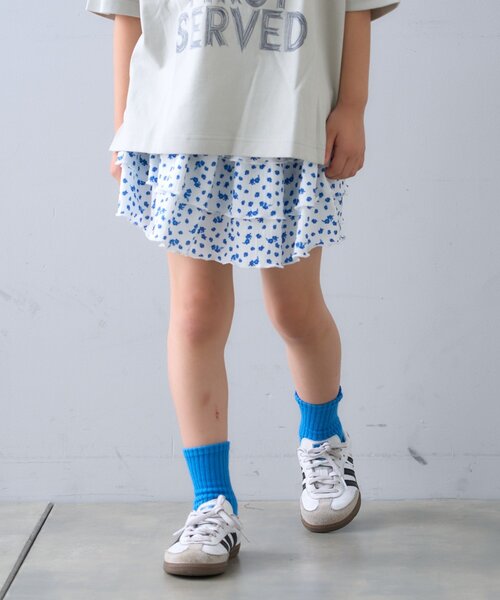 KIDS】ムジ花柄ティアードスコート（スカート）｜CIAOPANIC TYPY