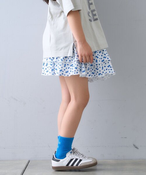 KIDS】ムジ花柄ティアードスコート（スカート）｜CIAOPANIC TYPY