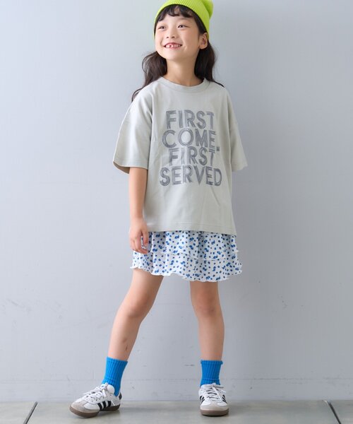 CIAOPANIC TYPY（チャオパニックティピー）の「【KIDS】ムジ花柄ティアードスコート（スカート・キッズ・グレー/ホワイト・SMALL/MEDIUM/LARGE/X-LARGE/XX-LARGE）」の20枚目の写真