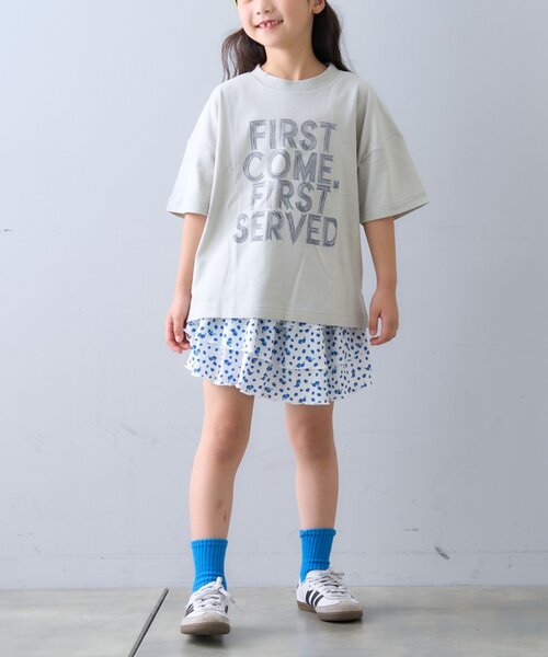 CIAOPANIC TYPY（チャオパニックティピー）の「【KIDS】ムジ花柄ティアードスコート（スカート・キッズ・グレー/ホワイト・SMALL/MEDIUM/LARGE/X-LARGE/XX-LARGE）」の21枚目の写真