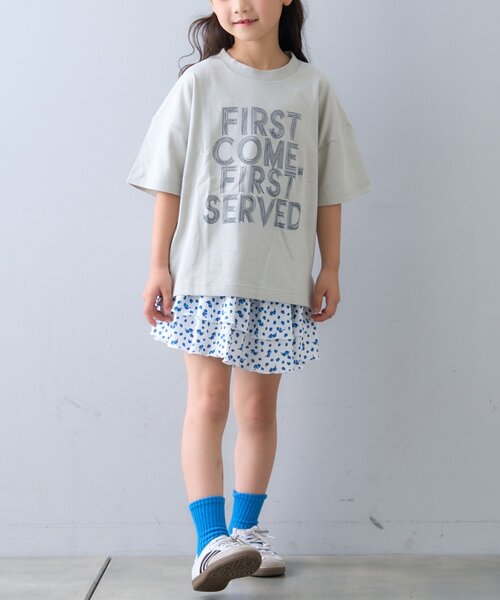 CIAOPANIC TYPY（チャオパニックティピー）の「【KIDS】ムジ花柄ティアードスコート（スカート・キッズ・グレー/ホワイト・SMALL/MEDIUM/LARGE/X-LARGE/XX-LARGE）」の22枚目の写真