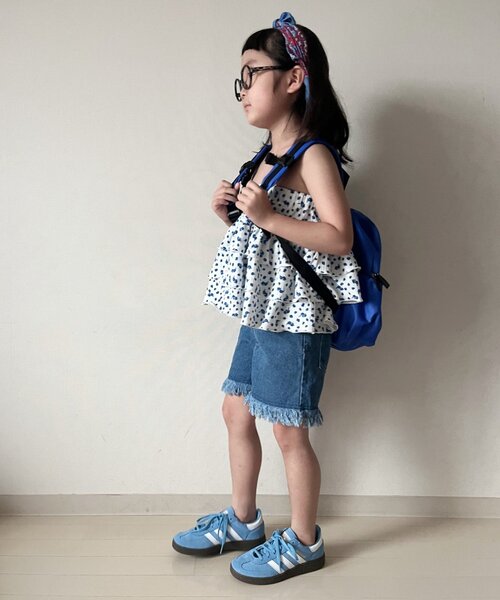 CIAOPANIC TYPY（チャオパニックティピー）の「【KIDS】ムジ花柄ティアードスコート（スカート・キッズ・グレー/ホワイト・SMALL/MEDIUM/LARGE/X-LARGE/XX-LARGE）」の16枚目の写真