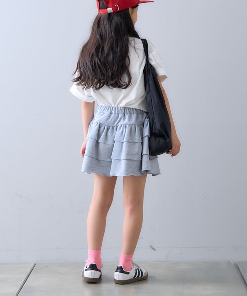 KIDS】ムジ花柄ティアードスコート（スカート）｜CIAOPANIC TYPY