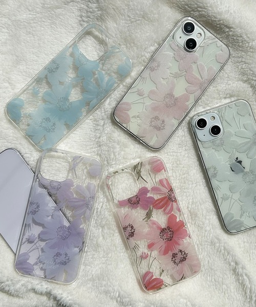 CECIL McBEE（セシルマクビー）の「iPhone17 iPhone17Pro iiPhoneAir iPhone16 iPhone16Pro iiPhone16e 16ProMax 16Plus iPhone15 iPhone14 iPhone13 iPhone15Pro セシルマクビー [花柄プリントTPUクリアケース/スイートピー]（スマホケース/カバー・レディース・ブルー/ホワイト/ピンク/レッド系その他/パープル・iPhone 16/iPhone 16 Pro/iPhone 13/14/15/iPhone 15 Pro/iPhone 16e/iPhone 16 Pro Max/iPhone 16 Plus）」の6枚目の写真