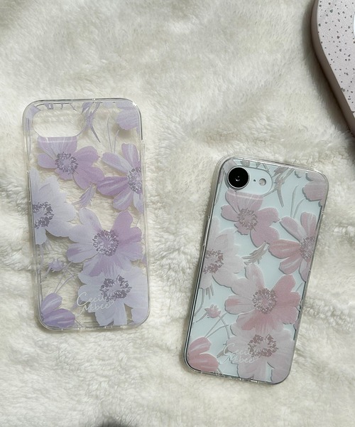 CECIL McBEE（セシルマクビー）の「iPhone17 iPhone17Pro iiPhoneAir iPhone16 iPhone16Pro iiPhone16e 16ProMax 16Plus iPhone15 iPhone14 iPhone13 iPhone15Pro セシルマクビー [花柄プリントTPUクリアケース/スイートピー]（スマホケース/カバー・レディース・ブルー/ホワイト/ピンク/レッド系その他/パープル・iPhone 16/iPhone 16 Pro/iPhone 13/14/15/iPhone 15 Pro/iPhone 16e/iPhone 16 Pro Max/iPhone 16 Plus）」の12枚目の写真
