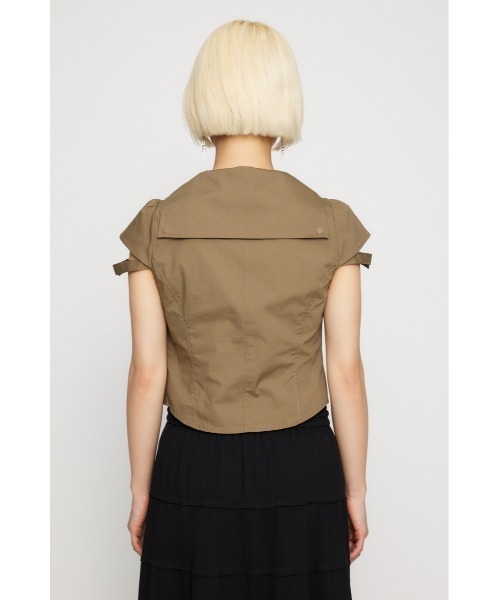 LAGUA GEM(ラグアジェム)の「FRONT GATHER COMPACT シャツ(シャツ/ブラウス・レディース・ブラック/ホワイト/ベージュ・FREE)」の10枚目の写真