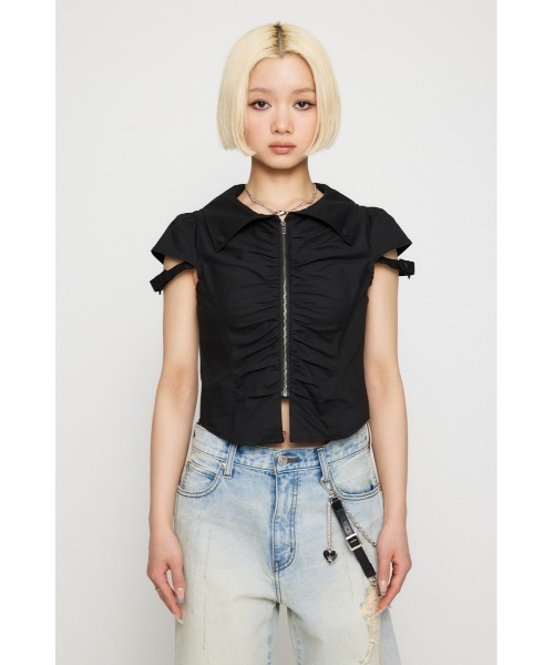 ネット即完LAGUAGEM FRONT GATHER COMPACT シャツ FRONT GATHER COMPACT シャツ（シャツ/ブラウス）｜LAGUA GEM