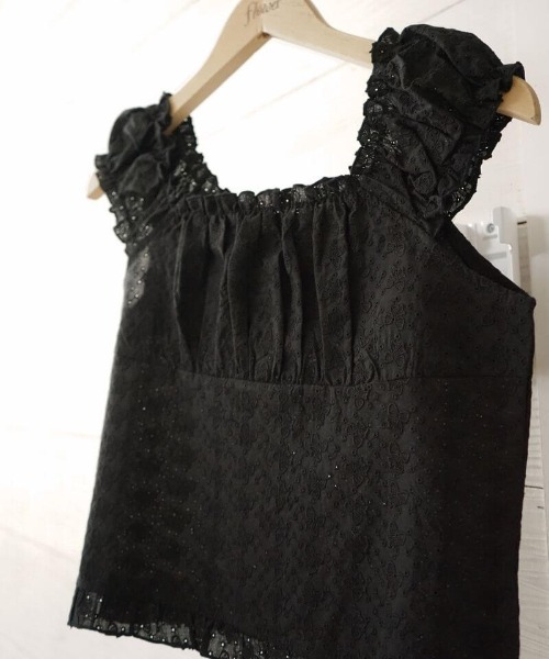 ブラウス シャツ カットワークシューパフトップ レディース セール】カットワークシューパフトップ（シャツ/ブラウス