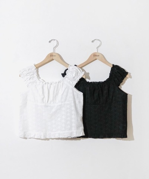 ブラウス シャツ カットワークシューパフトップ レディース セール】カットワークシューパフトップ（シャツ/ブラウス