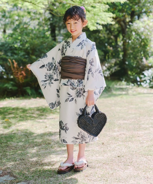 KOBE LETTUCE（コウベレタス）の「【キッズ】ワンピース浴衣SET（浴衣・キッズ・G/H・M:120-130cm/S:100-110cm）」の4枚目の写真