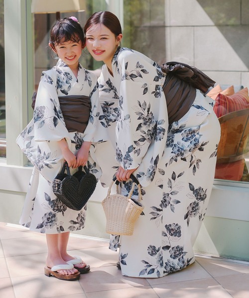 KOBE LETTUCE（コウベレタス）の「【キッズ】ワンピース浴衣SET（浴衣・キッズ・G/H・M:120-130cm/S:100-110cm）」の7枚目の写真