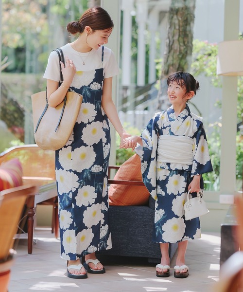 KOBE LETTUCE（コウベレタス）の「【キッズ】ワンピース浴衣SET（浴衣・キッズ・G/H・M:120-130cm/S:100-110cm）」の12枚目の写真