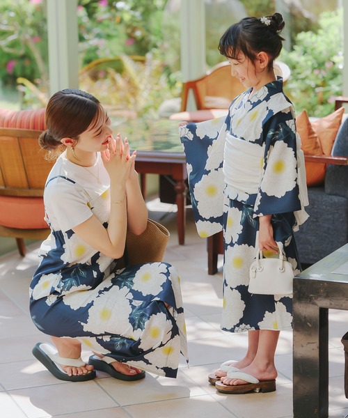 KOBE LETTUCE（コウベレタス）の「【キッズ】ワンピース浴衣SET（浴衣・キッズ・G/H・M:120-130cm/S:100-110cm）」の13枚目の写真