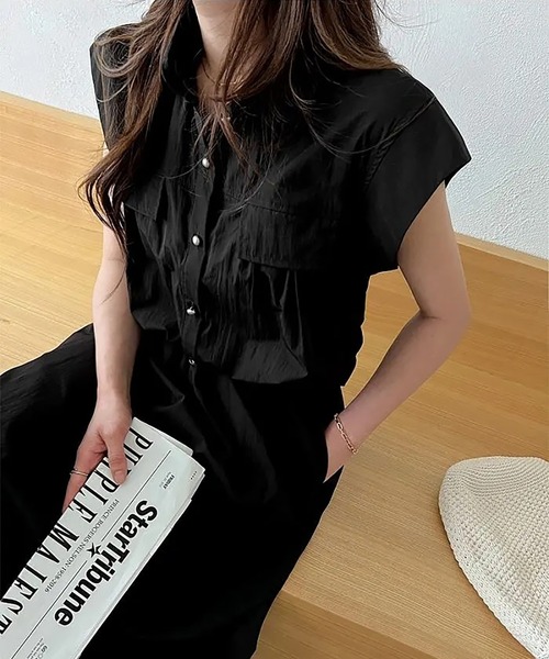 LAFFMO(ラフモ)の「セットアップ ショートスリーブシャツ&フレアロングスカート(セットアップ・レディース・ベージュ/グレー/ブラック・F)」の20枚目の写真