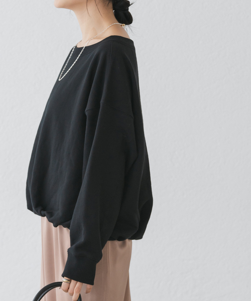 Noble（ノーブル）の「スビンコットンスウェットトップス（スウェット・レディース・ブラック/アイボリー・FREE）」の10枚目の写真