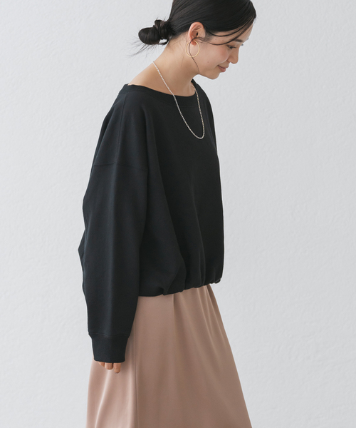 Noble（ノーブル）の「スビンコットンスウェットトップス（スウェット・レディース・ブラック/アイボリー・FREE）」の14枚目の写真