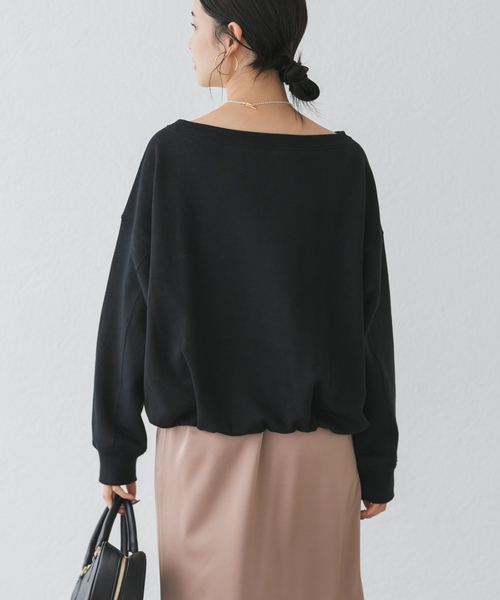 Noble（ノーブル）の「スビンコットンスウェットトップス（スウェット・レディース・ブラック/アイボリー・FREE）」の15枚目の写真