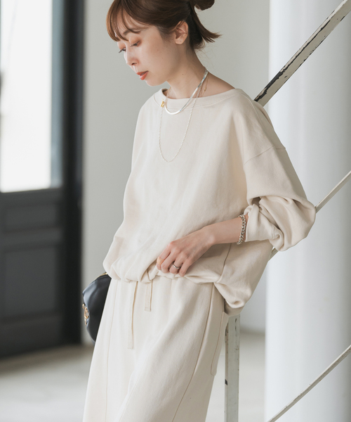 Noble（ノーブル）の「スビンコットンスウェットトップス（スウェット・レディース・ブラック/アイボリー・FREE）」の19枚目の写真