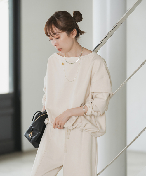 Noble（ノーブル）の「スビンコットンスウェットトップス（スウェット・レディース・ブラック/アイボリー・FREE）」の20枚目の写真