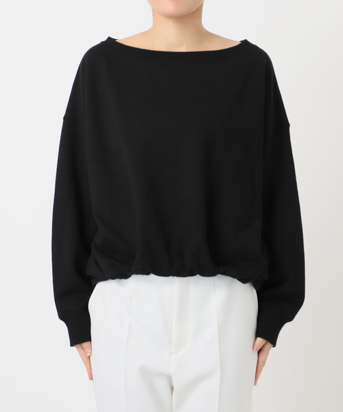 Noble（ノーブル）の「スビンコットンスウェットトップス（スウェット・レディース・ブラック/アイボリー・FREE）」の3枚目の写真