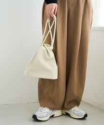 coen（コーエン）の「【再入荷・新色登場】レザーライク巾着ショルダーバッグ（Youtube紹介アイテム）（ショルダーバッグ）」