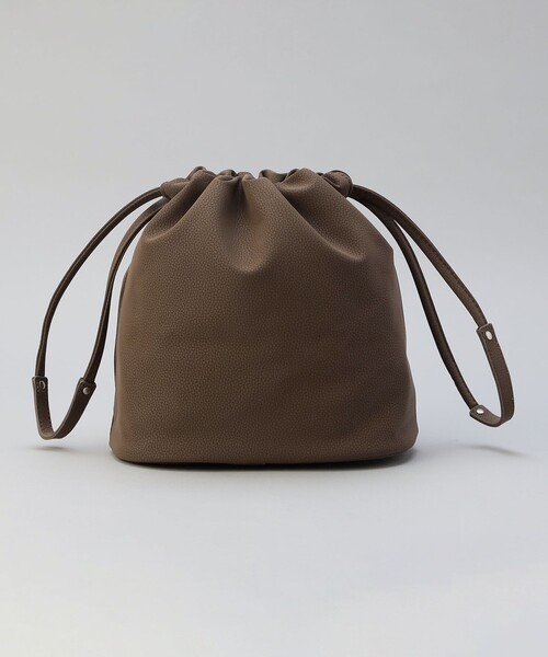 coen(コーエン)の「【再入荷・新色登場】レザーライク巾着ショルダーバッグ(Youtube紹介アイテム)(ショルダーバッグ・レディース・シルバー/ブラック/ブラウン/ベージュ/ダークブラウン/レッド/ライトグレー/モカ/ケリーグリーン/その他1/その他2・FREE)」の17枚目の写真