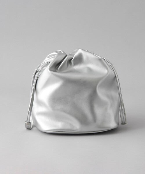 coen(コーエン)の「【再入荷・新色登場】レザーライク巾着ショルダーバッグ(Youtube紹介アイテム)(ショルダーバッグ・レディース・シルバー/ブラック/ブラウン/ベージュ/ダークブラウン/レッド/ライトグレー/モカ/ケリーグリーン/その他1/その他2・FREE)」の19枚目の写真