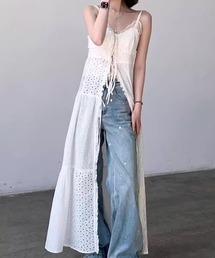 ※アイレット レース ロング キャミソール
