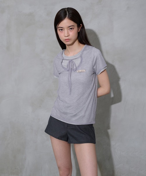 FCMM(エフシーエムエム)の「【日本限定】DOCKING TEE / ドッキングTEE(Tシャツ/カットソー・レディース・アイボリー/ブラック/グレー/チャコールグレー・SMALL/MEDIUM)」の1枚目の写真