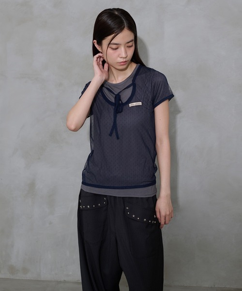 FCMM(エフシーエムエム)の「【日本限定】DOCKING TEE / ドッキングTEE(Tシャツ/カットソー・レディース・アイボリー/ブラック/グレー/チャコールグレー・SMALL/MEDIUM)」の20枚目の写真