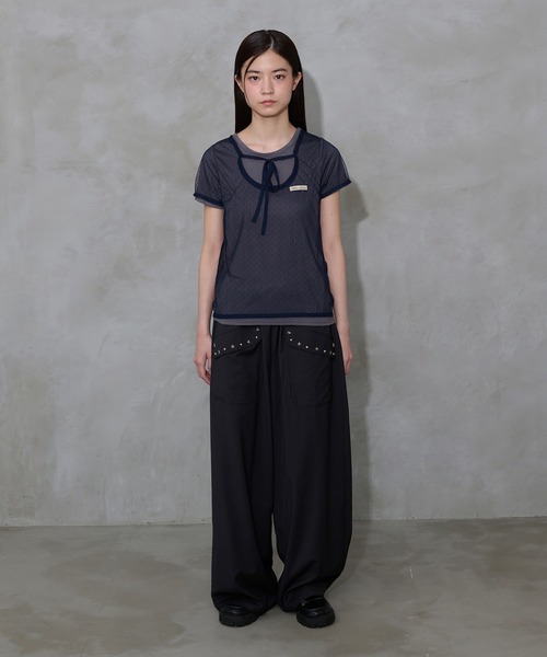 FCMM(エフシーエムエム)の「【日本限定】DOCKING TEE / ドッキングTEE(Tシャツ/カットソー・レディース・アイボリー/ブラック/グレー/チャコールグレー・SMALL/MEDIUM)」の18枚目の写真