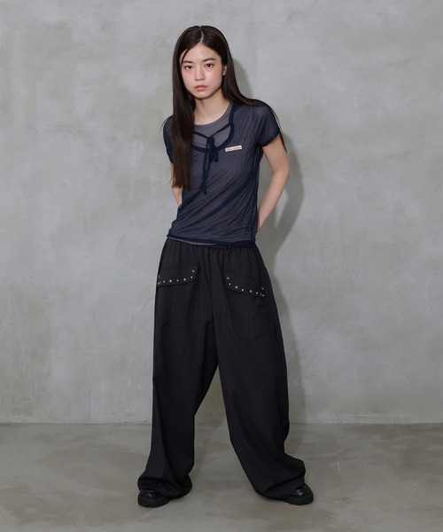 FCMM(エフシーエムエム)の「【日本限定】DOCKING TEE / ドッキングTEE(Tシャツ/カットソー・レディース・アイボリー/ブラック/グレー/チャコールグレー・SMALL/MEDIUM)」の19枚目の写真