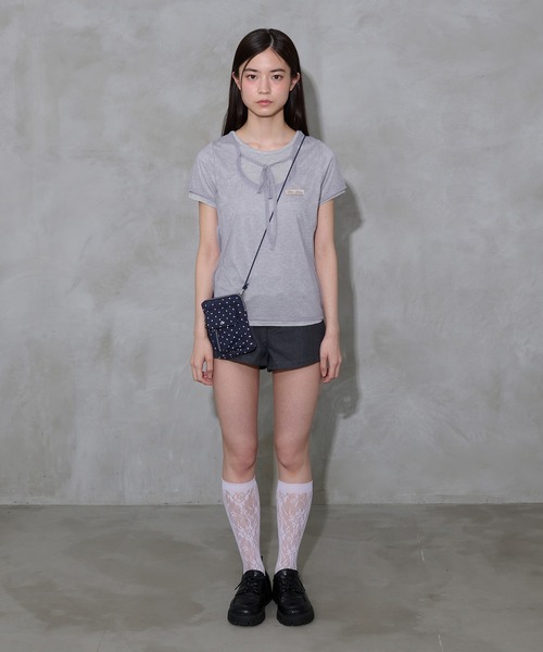FCMM(エフシーエムエム)の「【日本限定】DOCKING TEE / ドッキングTEE(Tシャツ/カットソー・レディース・アイボリー/ブラック/グレー/チャコールグレー・SMALL/MEDIUM)」の13枚目の写真